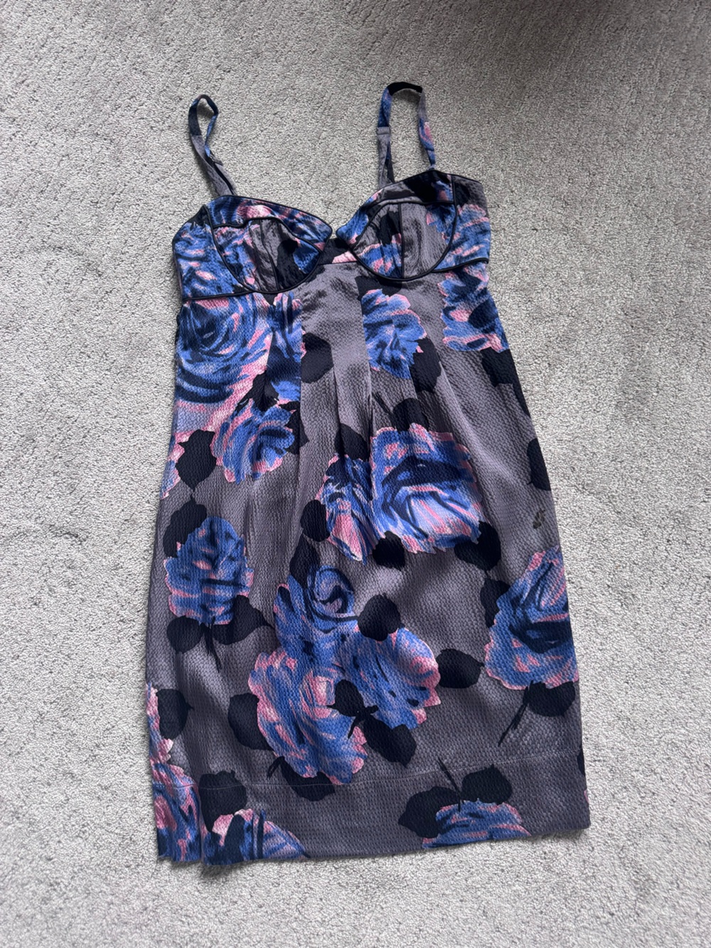 Rebecca Taylor Vintage Y2K Silk Floral Bustier Dress 6 - Picture 7 of 10